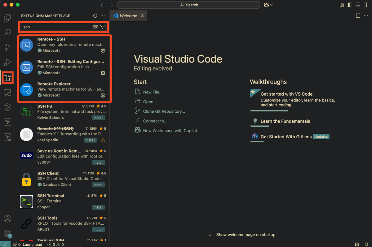 vscode-install-remote-ssh